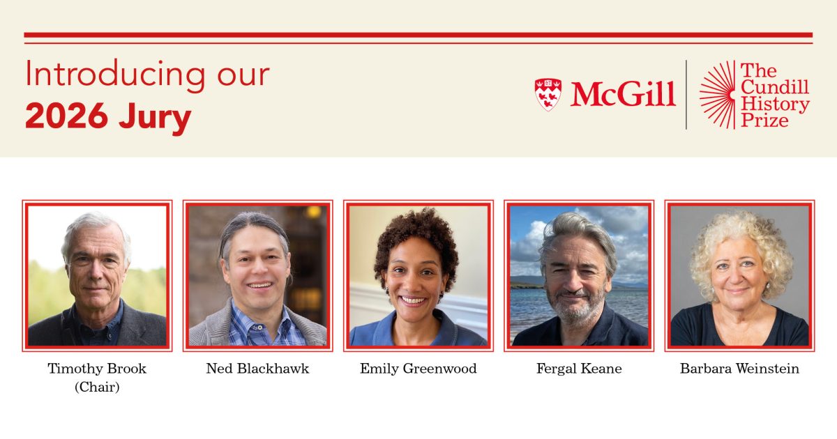 2026 Cundill History Prize Jury Announced