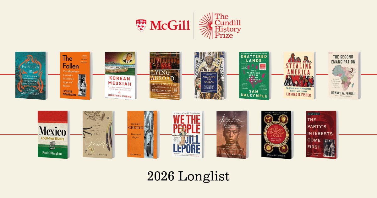 The 2026 Cundill History Prize Longlist